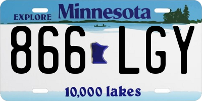 MN license plate 866LGY