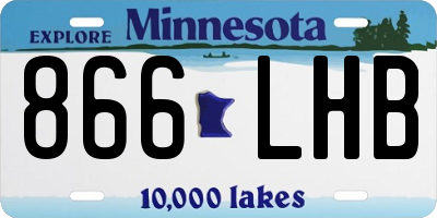 MN license plate 866LHB