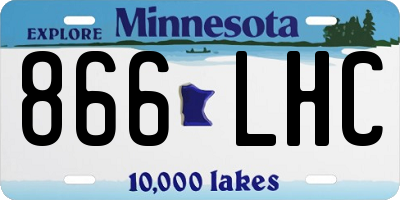 MN license plate 866LHC