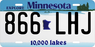 MN license plate 866LHJ