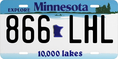 MN license plate 866LHL