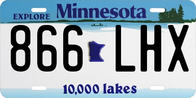 MN license plate 866LHX