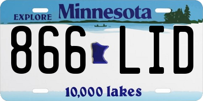MN license plate 866LID