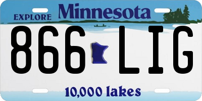 MN license plate 866LIG