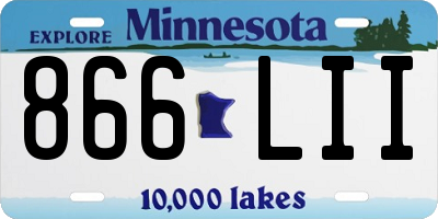 MN license plate 866LII