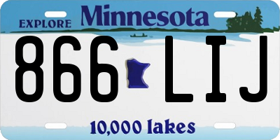 MN license plate 866LIJ