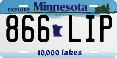 MN license plate 866LIP