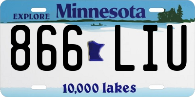 MN license plate 866LIU