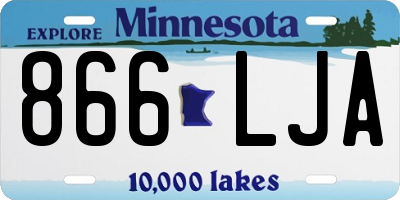 MN license plate 866LJA
