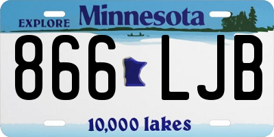 MN license plate 866LJB