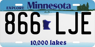 MN license plate 866LJE