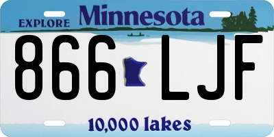 MN license plate 866LJF