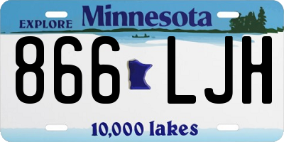 MN license plate 866LJH