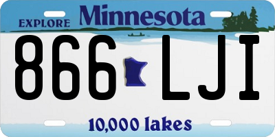 MN license plate 866LJI