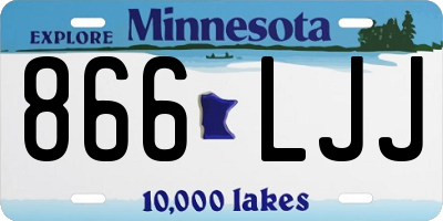 MN license plate 866LJJ