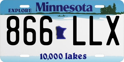 MN license plate 866LLX