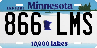 MN license plate 866LMS