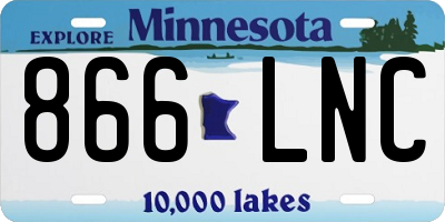 MN license plate 866LNC