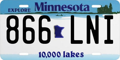 MN license plate 866LNI