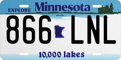 MN license plate 866LNL