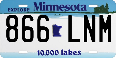 MN license plate 866LNM