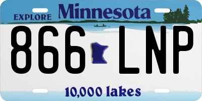 MN license plate 866LNP