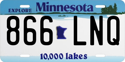 MN license plate 866LNQ
