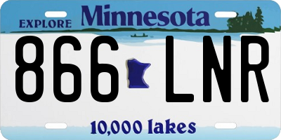 MN license plate 866LNR