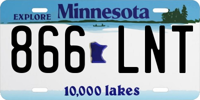 MN license plate 866LNT