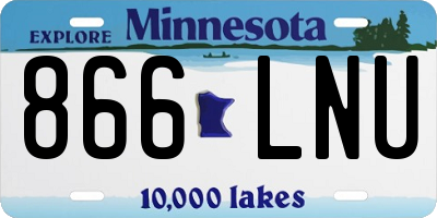 MN license plate 866LNU