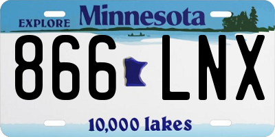 MN license plate 866LNX