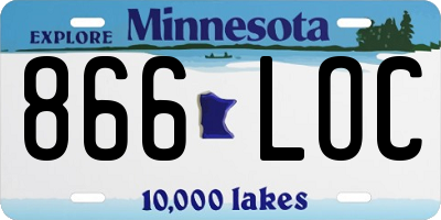 MN license plate 866LOC