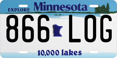 MN license plate 866LOG