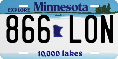 MN license plate 866LON