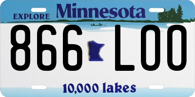 MN license plate 866LOO