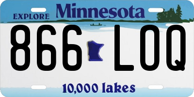 MN license plate 866LOQ