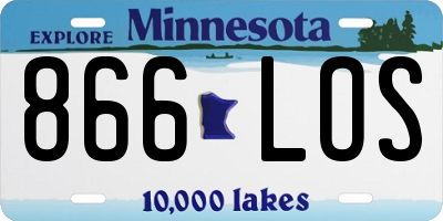 MN license plate 866LOS