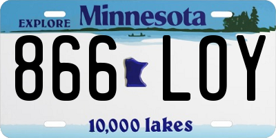 MN license plate 866LOY