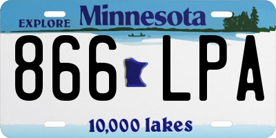 MN license plate 866LPA