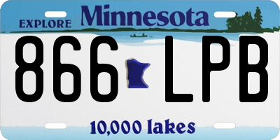 MN license plate 866LPB