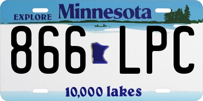 MN license plate 866LPC