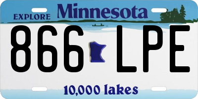 MN license plate 866LPE