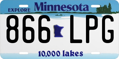 MN license plate 866LPG