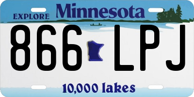MN license plate 866LPJ