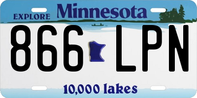 MN license plate 866LPN