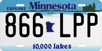 MN license plate 866LPP