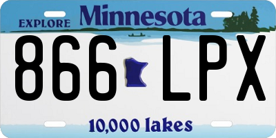 MN license plate 866LPX