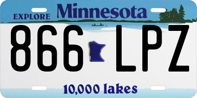 MN license plate 866LPZ