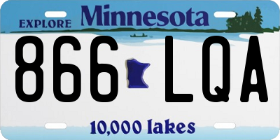 MN license plate 866LQA