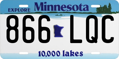 MN license plate 866LQC